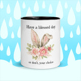 Bunny Sarcastic Coffee Mug/Tea Cup with Color Inside