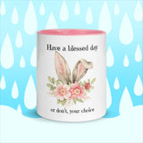 Bunny Sarcastic Coffee Mug/Tea Cup with Color Inside