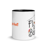 Mug with Color Inside, our logo and a fun message.  "Coming in hot!"